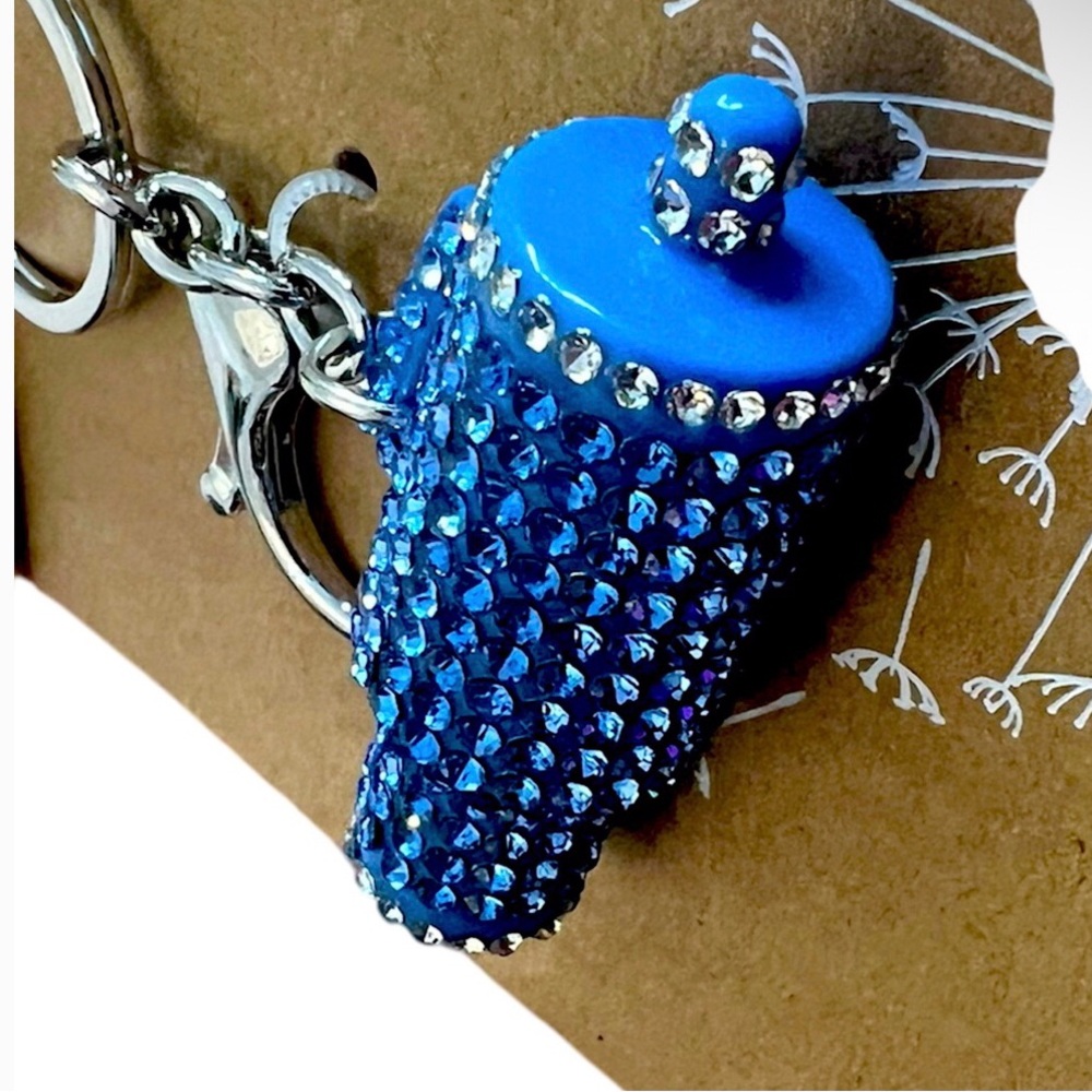 Blue Rhinestone Keychain Accessory - Picture 4 of 5